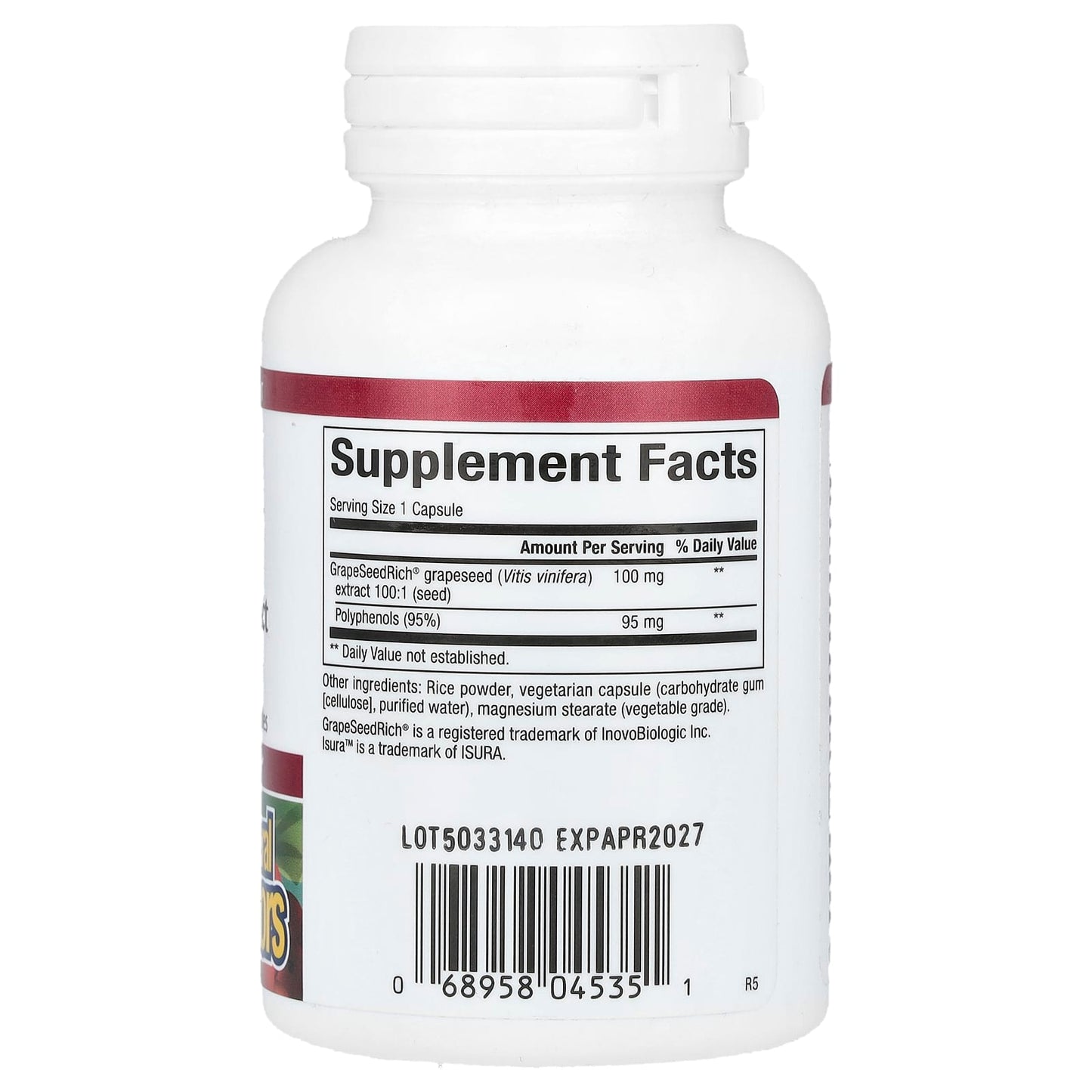 Natural Factors, GrapeSeedRich, Grape Seed Extract, 100 mg, 60 Vegetarian Capsules - Image 2