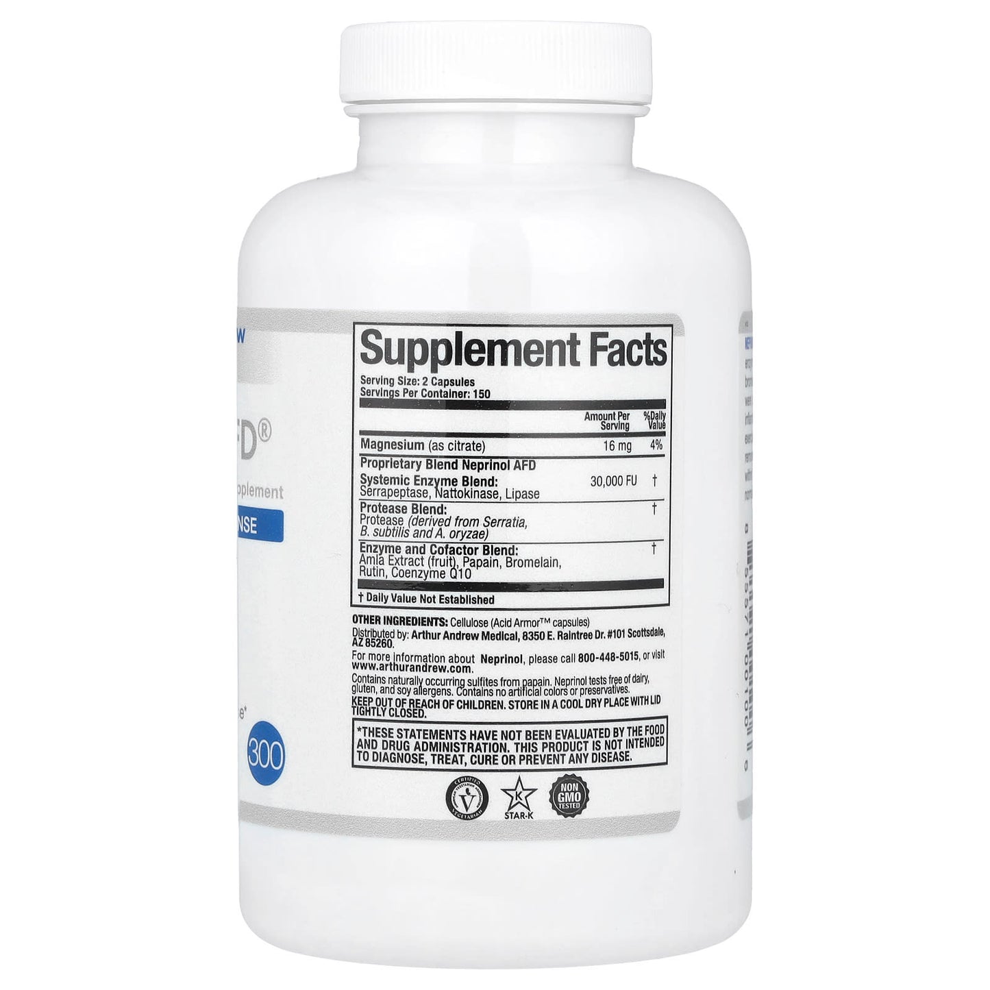 Neprinol AFD by Arthur Andrew Medical - Advanced Fibrin Defense Capsules - Image 2
