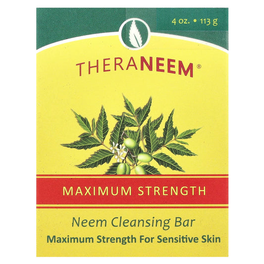 Organix South, TheraNeem®, Neem Cleansing Bar, Maximum Strength, For Sensitive Skin, 4 oz (113 g) - Image 1
