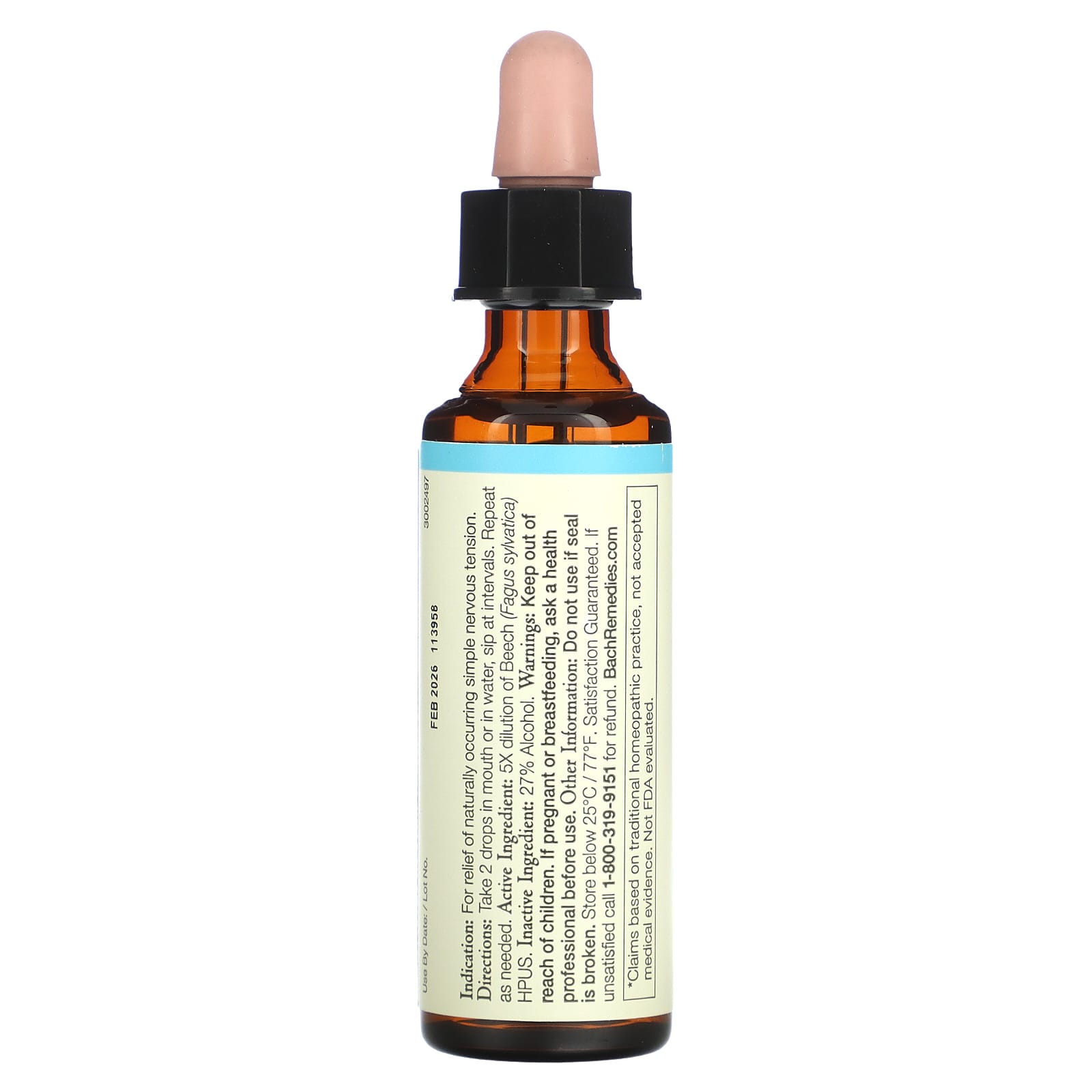 Bach Original Flower Remedies Beech 0.7 fl oz (20 ml) for Nervous Tension Relief - Image 2