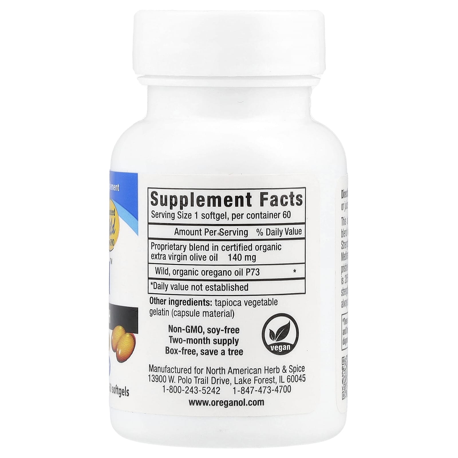 North American Herb & Spice, Oreganol™, Super Strength, 60 Softgels - Image 2