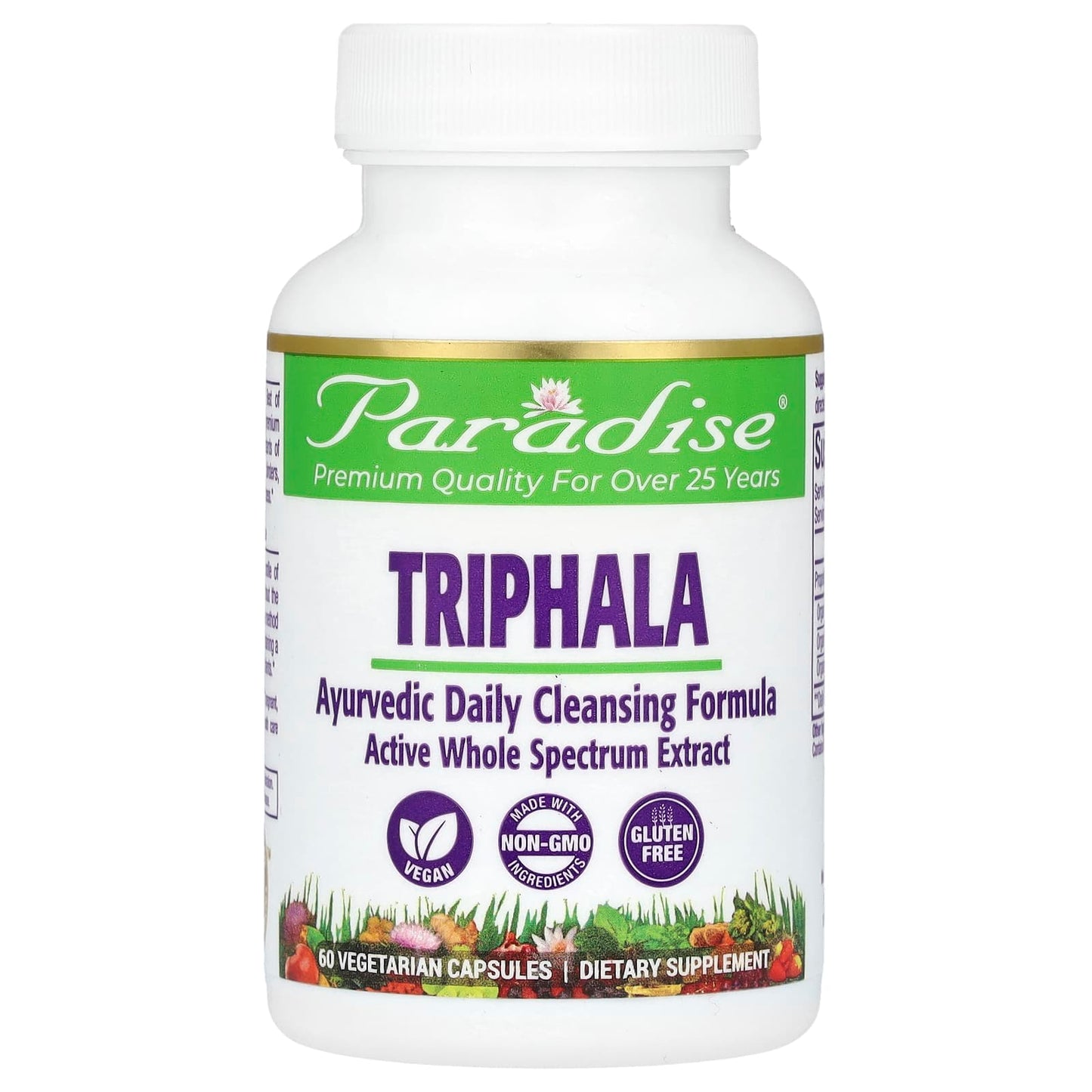 Paradise Herbs, Triphala, 60 Vegetarian Capsules - Image 1