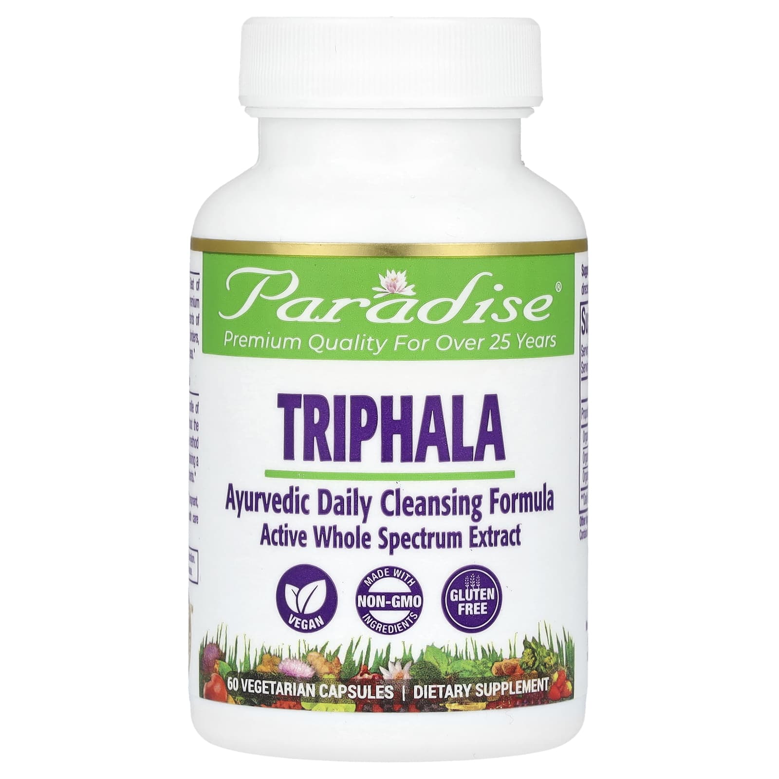 Paradise Herbs, Triphala, 60 Vegetarian Capsules - Image 1