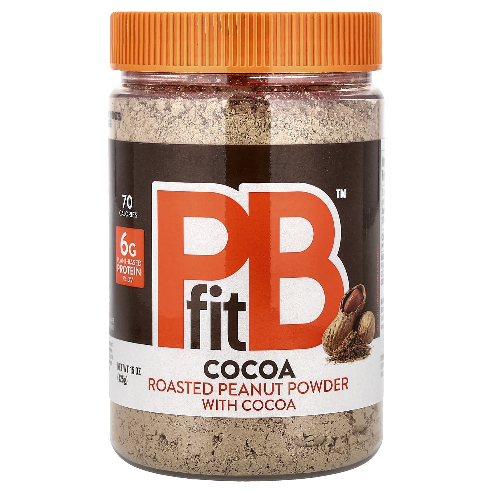 PBfit, Peanut Butter Powder, Chocolate, 15 oz (425 g) - Image 1