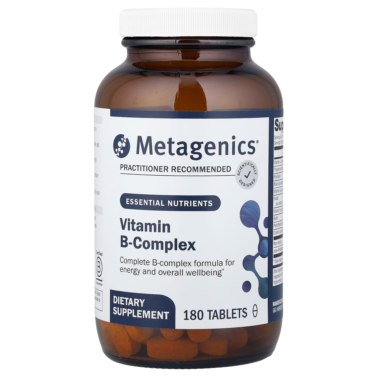 Metagenics, Vitamin B-Complex, 180 Tablets - Image 1