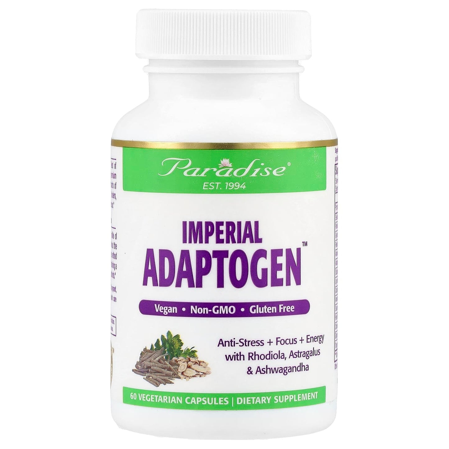 Paradise Herbs, Imperial Adaptogen, 60 Vegetarian Capsules - Image 1