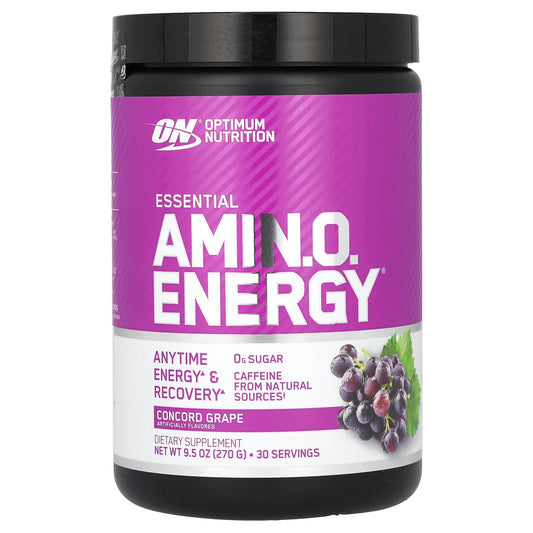 Optimum Nutrition, Essential AMIN.O. Energy, Concord Grape, 9.5 oz (270 g) - Image 1