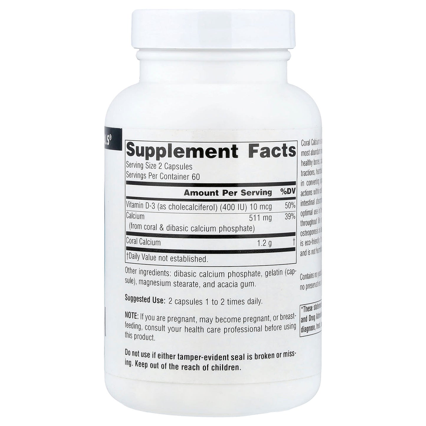 Source Naturals, Coral Calcium, 120 Capsules (600 mg per Capsule) - Image 2