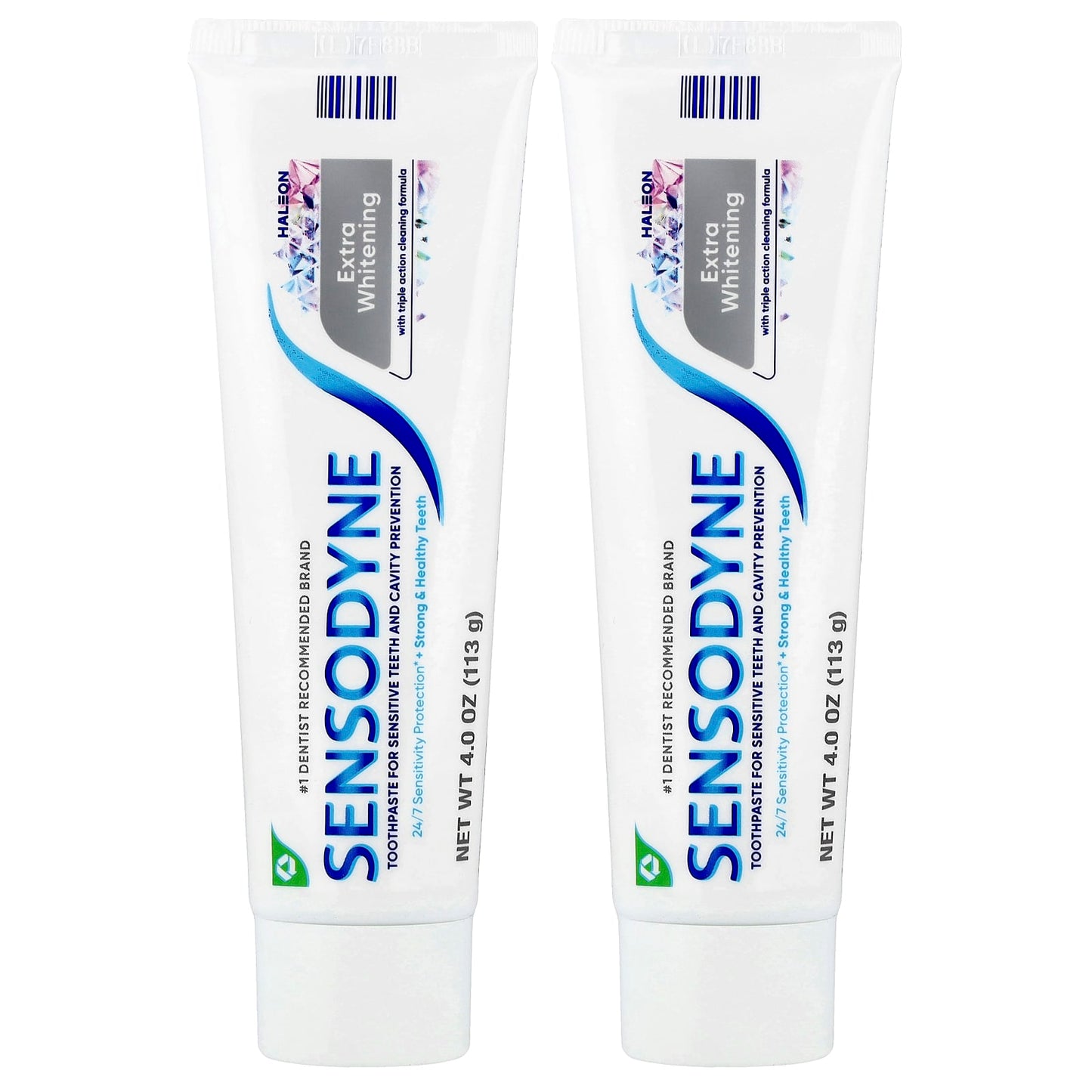 Sensodyne, Extra Whitening Toothpaste, Twin Pack, 2 Tubes, 4 oz (113 g) Each - Image 1