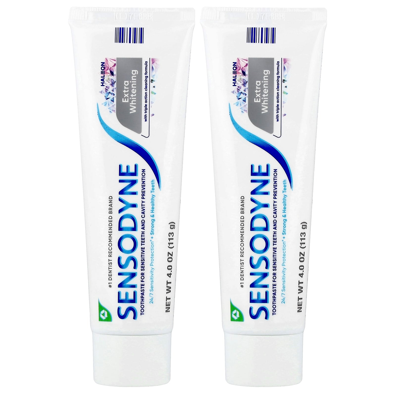Sensodyne, Extra Whitening Toothpaste, Twin Pack, 2 Tubes, 4 oz (113 g) Each - Image 1