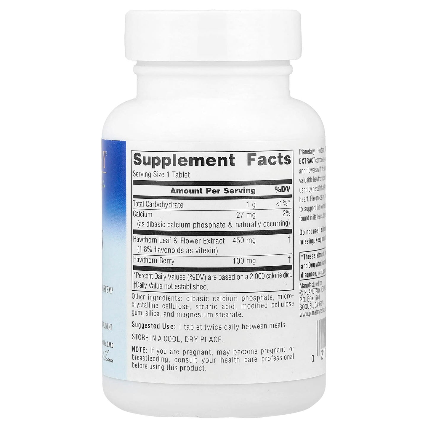 Planetary Herbals, Full Spectrum™ Hawthorn Extract, 60 Tablets - Image 2