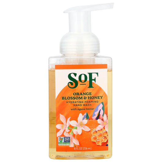SoF, Hydrating Foaming Hand Wash with Agave Nectar, Orange Blossom & Honey, 8 fl oz (236 ml) - Image 1