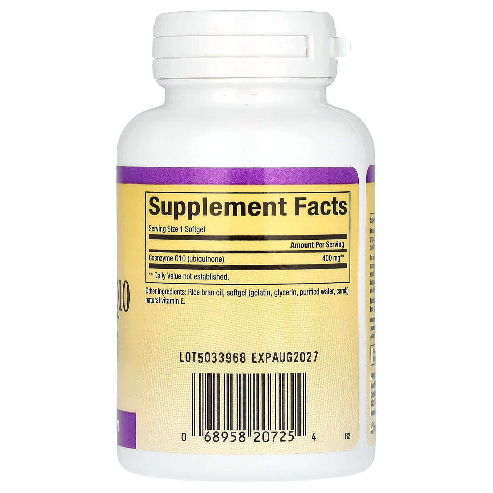 Natural Factors, Coenzyme Q10, 400 mg, 60 Softgels - Image 2