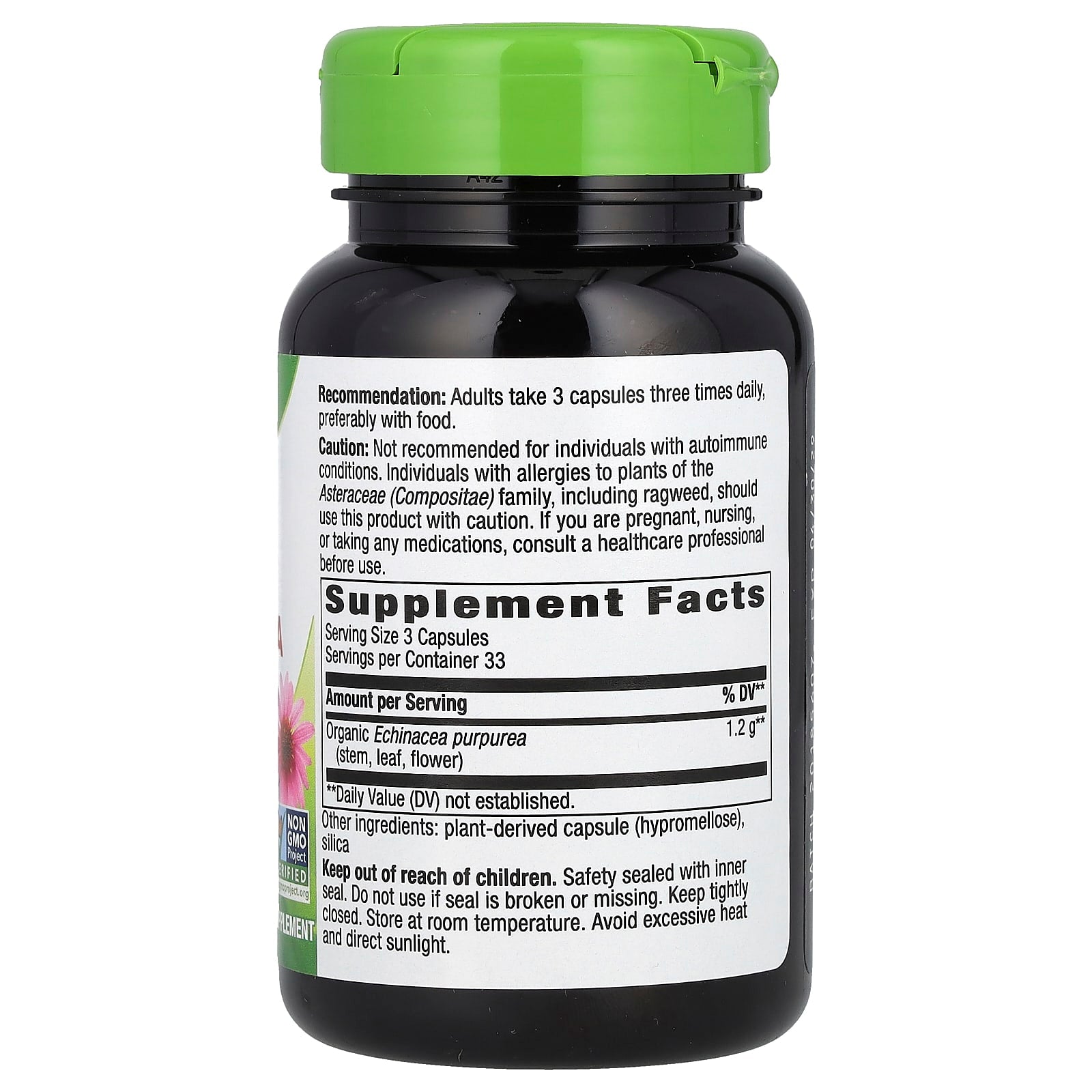 Nature's Way, Echinacea Purpurea Herb, 100 Vegan Capsules (400 mg per Capsule) - Image 2