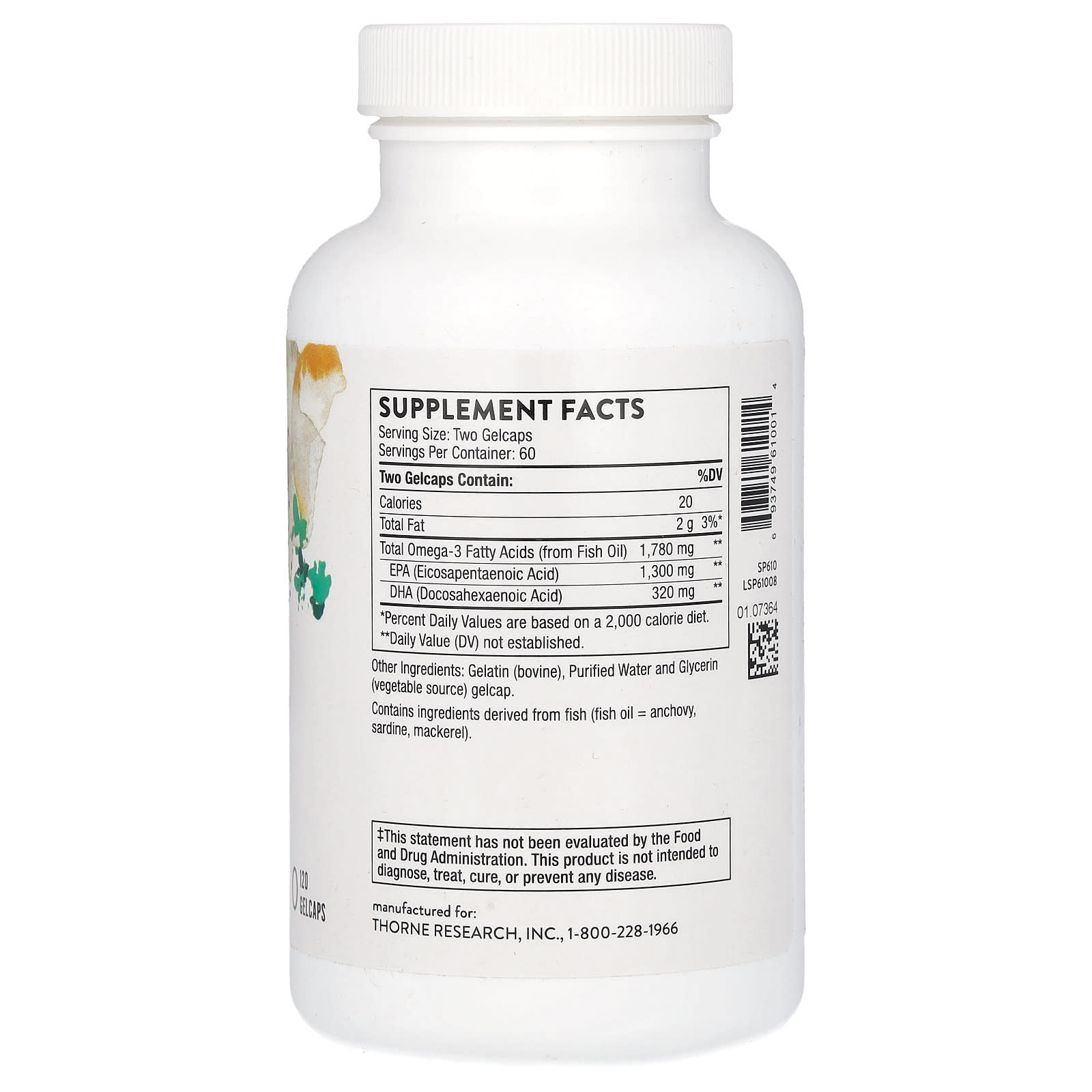 Thorne, Super EPA Pro, 120 Gelcaps - Image 2