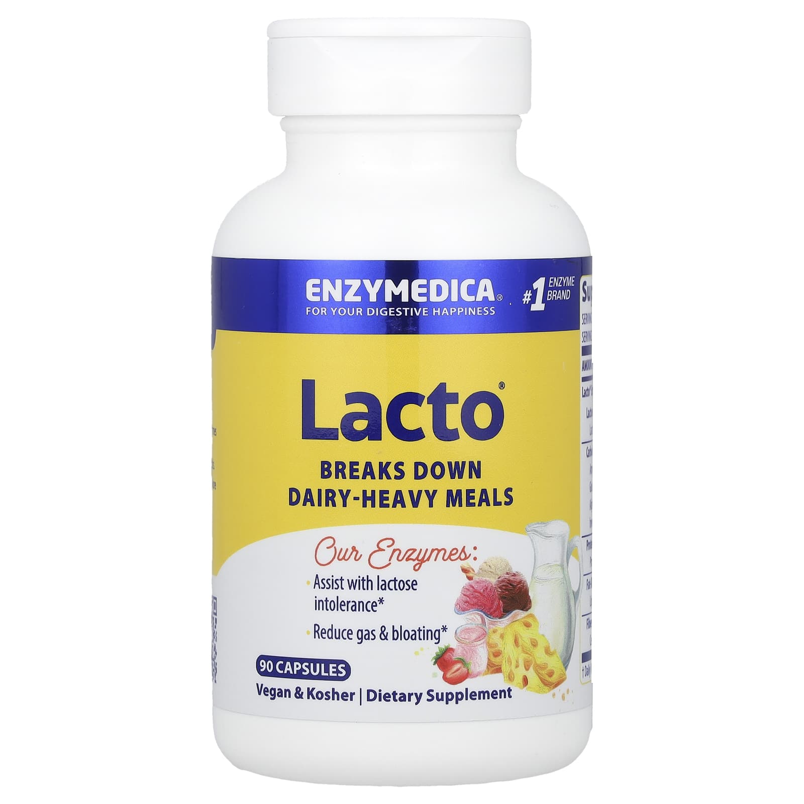 Enzymedica's Lacto® - Break Down Dairy-Heavy Meals with Maximum-Strength Enzymes - Image 1