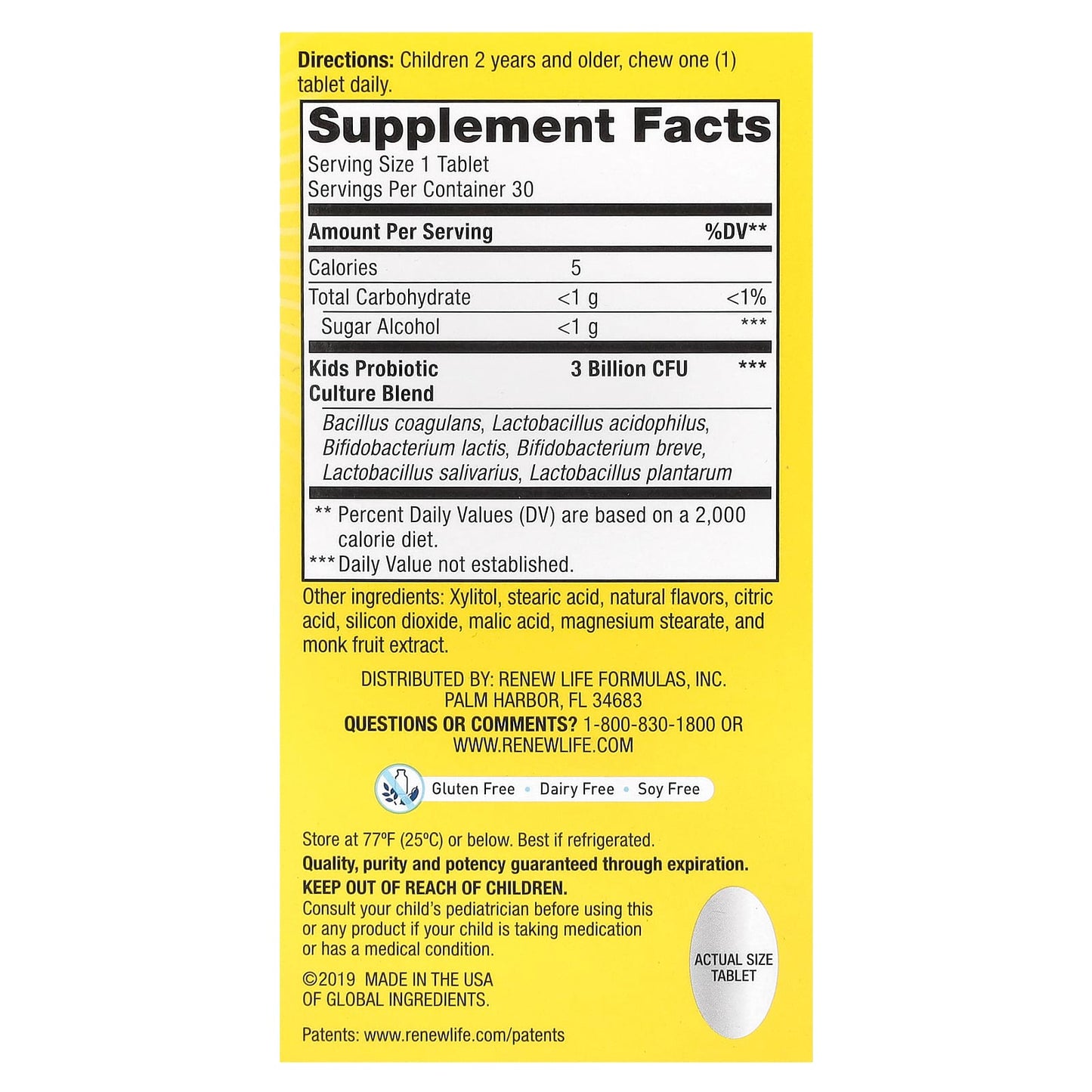 Renew Life, Ultimate Flora, Kids Probiotic, Berry-licious, 3 Billion Live Cultures, 30 Chewable Tablets - Image 2