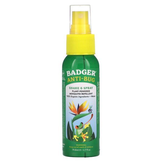 Badger DEET-Free Bug Spray, 2.7 fl oz - 95% Organic & Cruelty-Free - Image 1