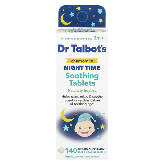 Dr. Talbot's Chamomile Night Time Soothing Tablets for Babies - 140 Quick-Dissolve Tablets - Image 1