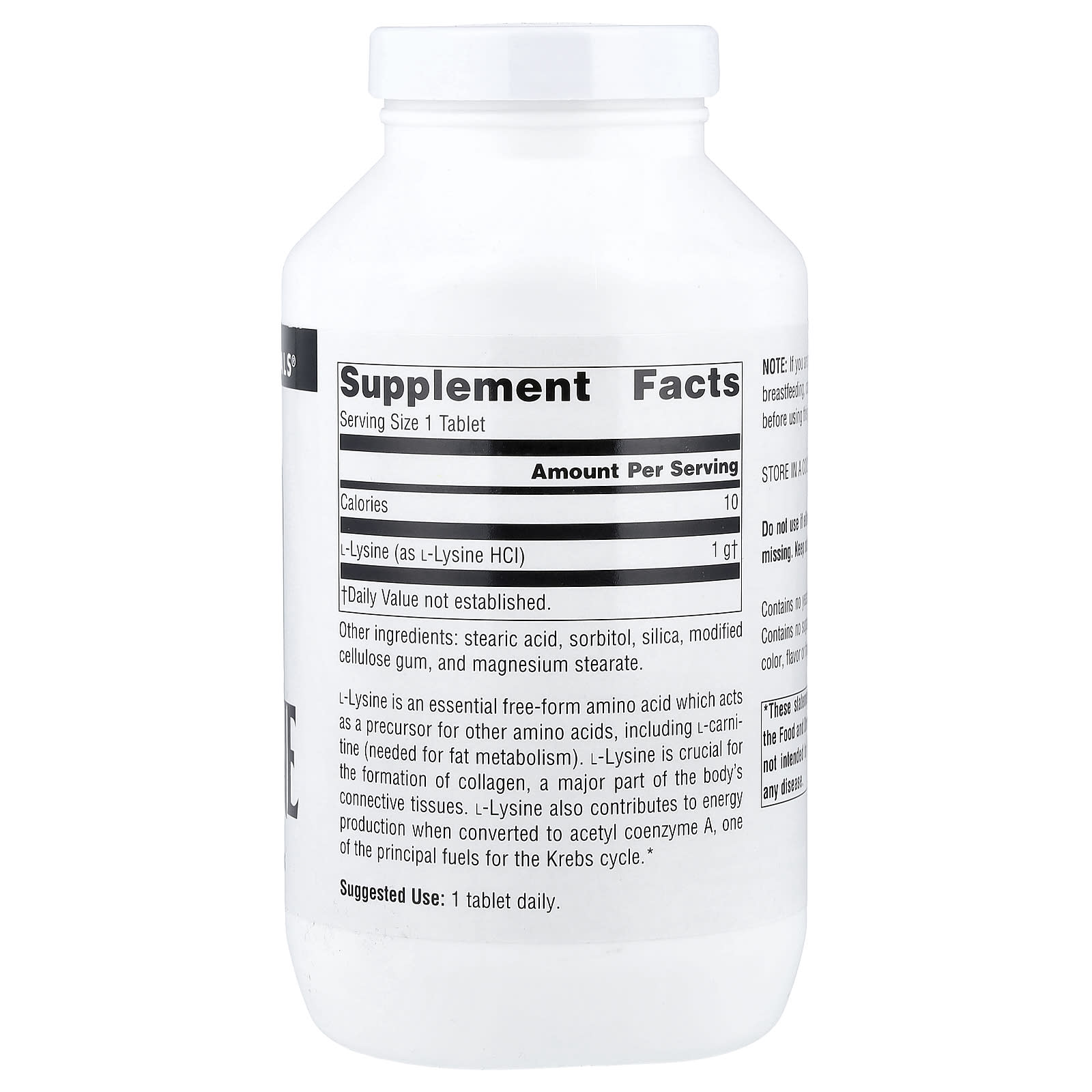 Source Naturals, L-Lysine, 1,000 mg, 200 Tablets - Image 2