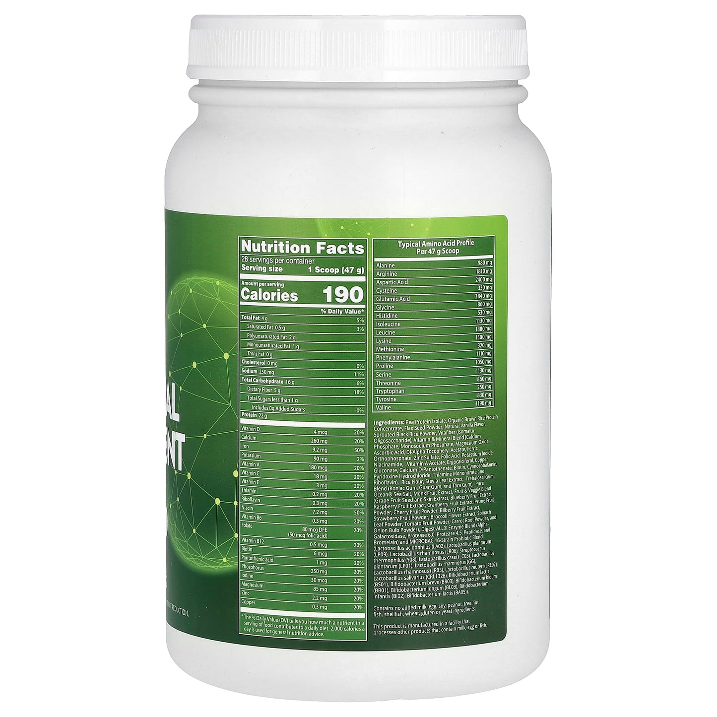 MRM Nutrition, Veggie Meal Replacement, Vanilla Bean, 3 lbs (1,361 g) - Image 2