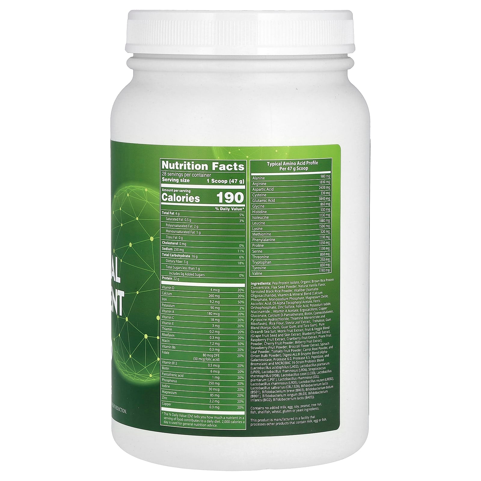 MRM Nutrition, Veggie Meal Replacement, Vanilla Bean, 3 lbs (1,361 g) - Image 2