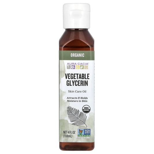 Nourish Your Skin with Aura Cacia Organic Glycerin Oil 4 fl oz - Image 1