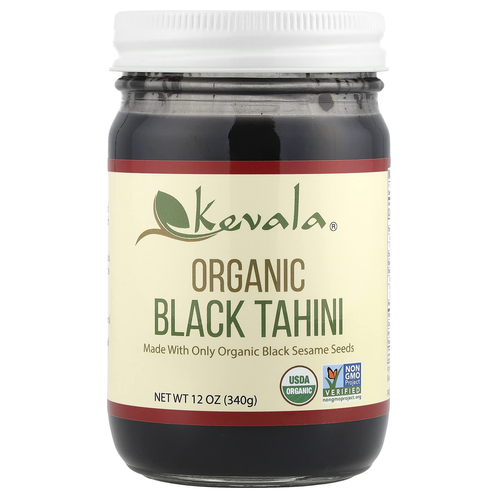 Kevala, Organic Black Tahini, 12 oz (340 g) - Image 1