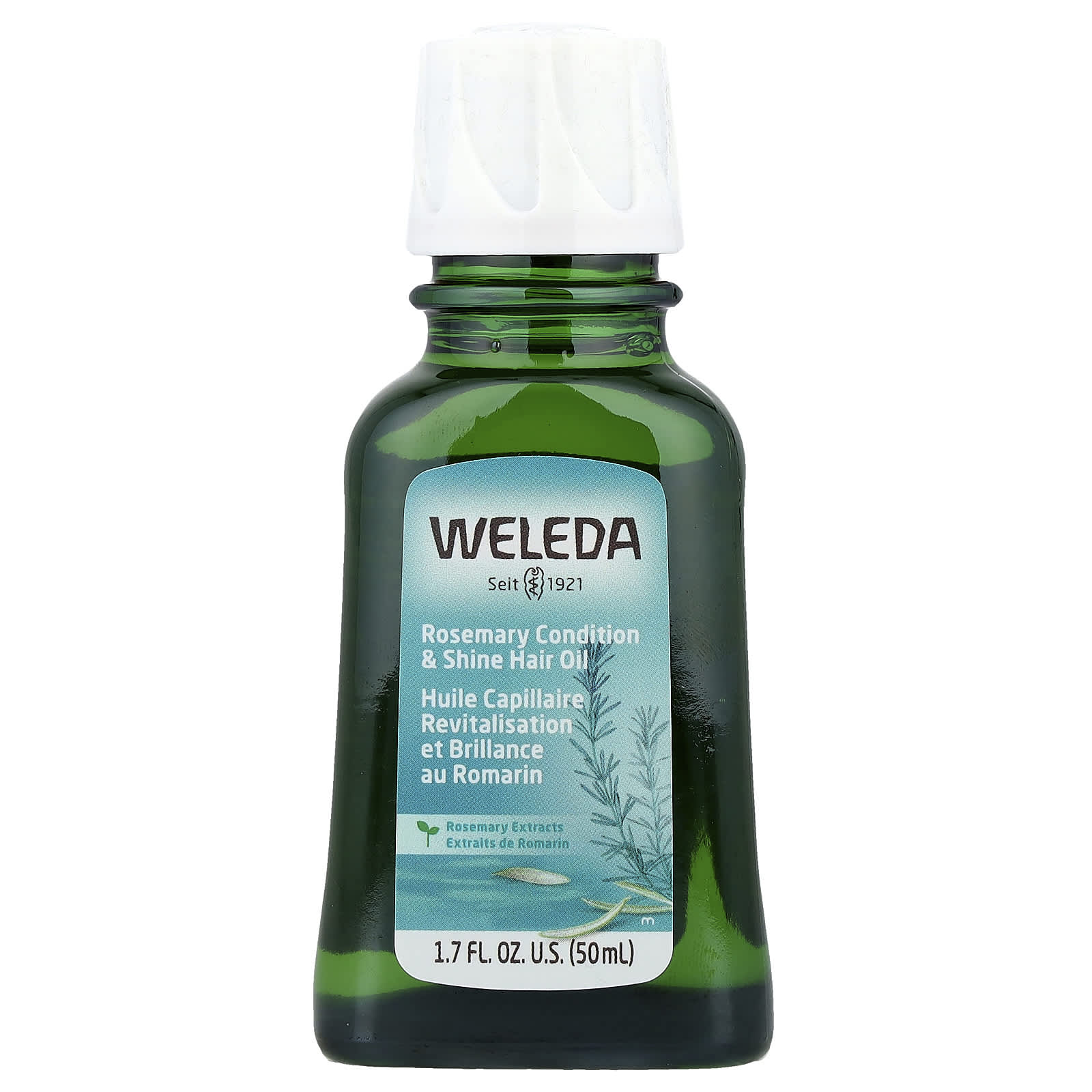Weleda, Condition & Shine Hair Oil, Rosemary Extracts, 1.7 fl oz (50 ml) - Image 1