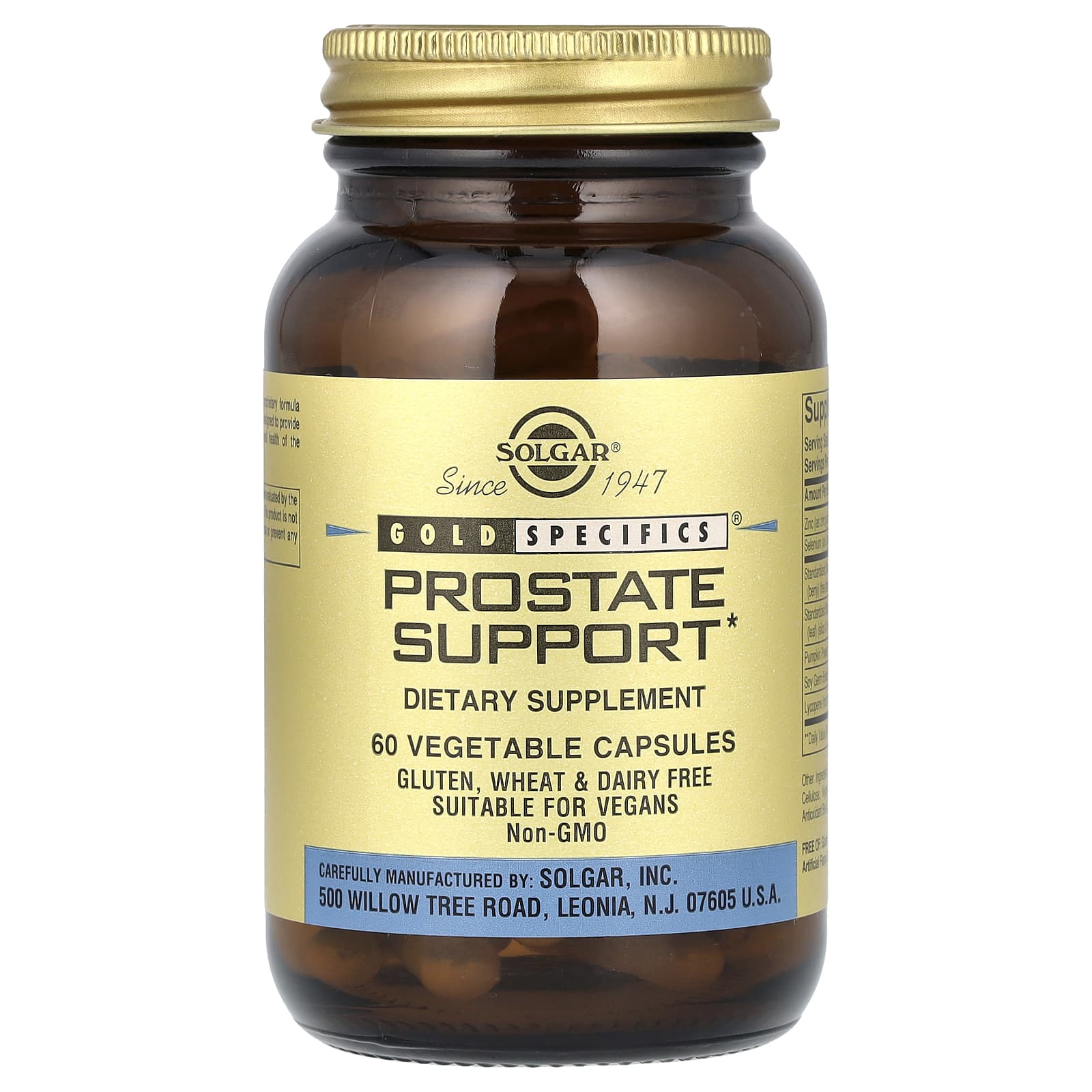 Solgar, Gold Specifics, Prostate Support, 60 Vegetable Capsules - Image 1