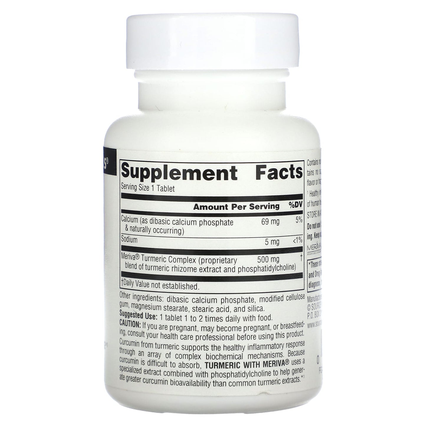 Source Naturals, Turmeric With Meriva, 30 Tablets - Image 2