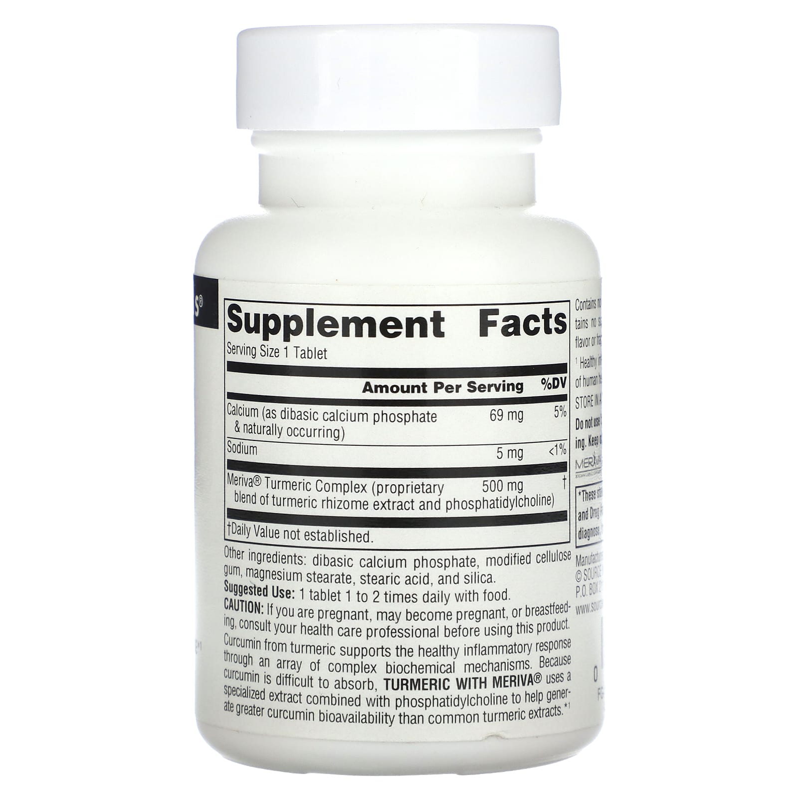 Source Naturals, Turmeric With Meriva, 30 Tablets - Image 2