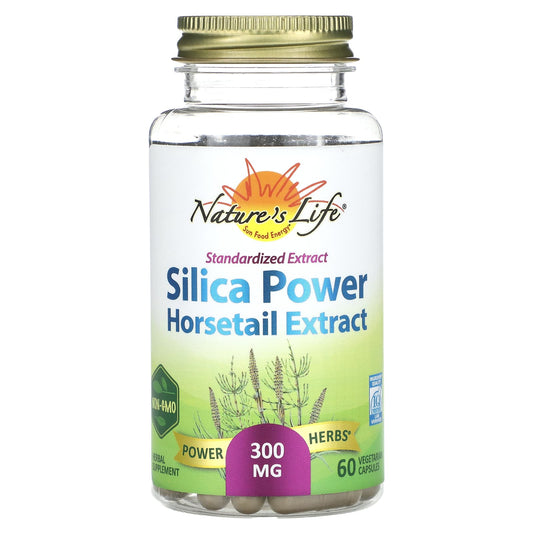 Nature's Life, Silica Power Horsetail Extract, 300 mg, 60 Vegetarian Capsules - Image 1