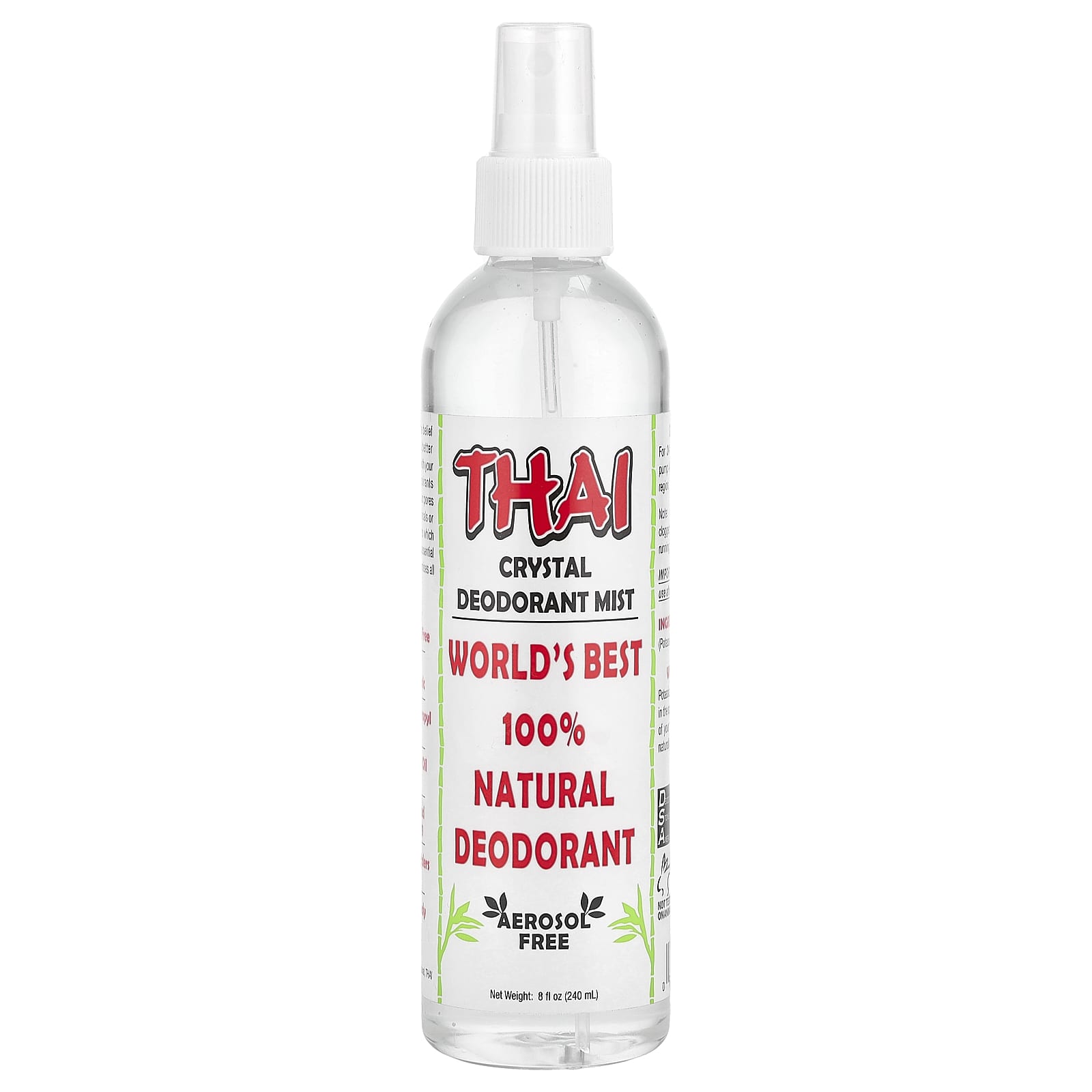 Thai Deodorant Stone, Crystal Deodorant Mist, 8 fl oz (240 ml) - Image 1