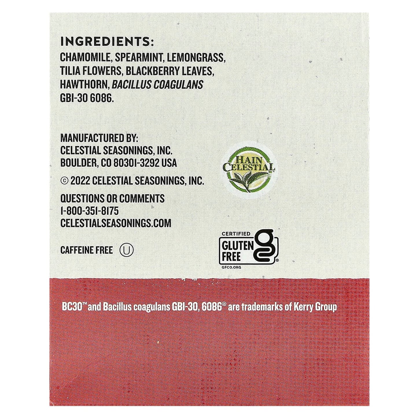 Celestial Seasonings Sleepytime Probiotics Herbal Tea, Caffeine Free, 18 Tea Bags - Image 2