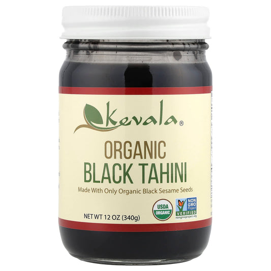 Kevala, Organic Black Tahini, 12 oz (340 g) - Image 1