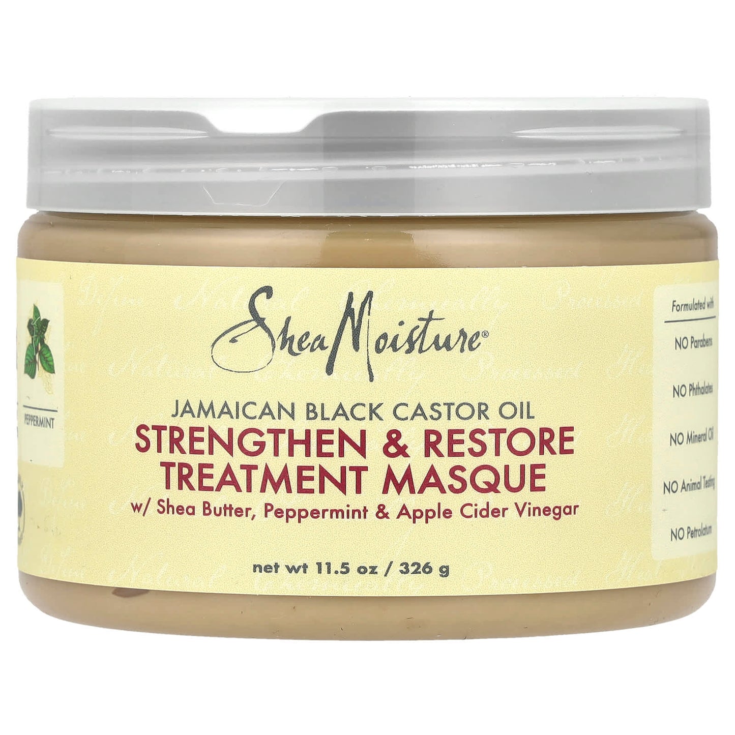 SheaMoisture, Jamaican Black Castor Oil, Strengthen & Restore Treatment Masque, 11.5 oz (326 g) - Image 1