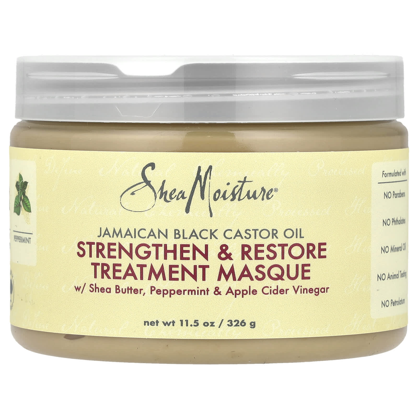 SheaMoisture, Jamaican Black Castor Oil, Strengthen & Restore Treatment Masque, 11.5 oz (326 g) - Image 1