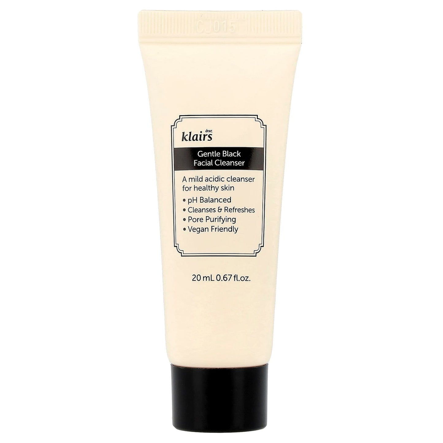 Gentle Black Facial Cleanser by Dear, Klairs - pH Balanced & Vegan Friendly - Image 1