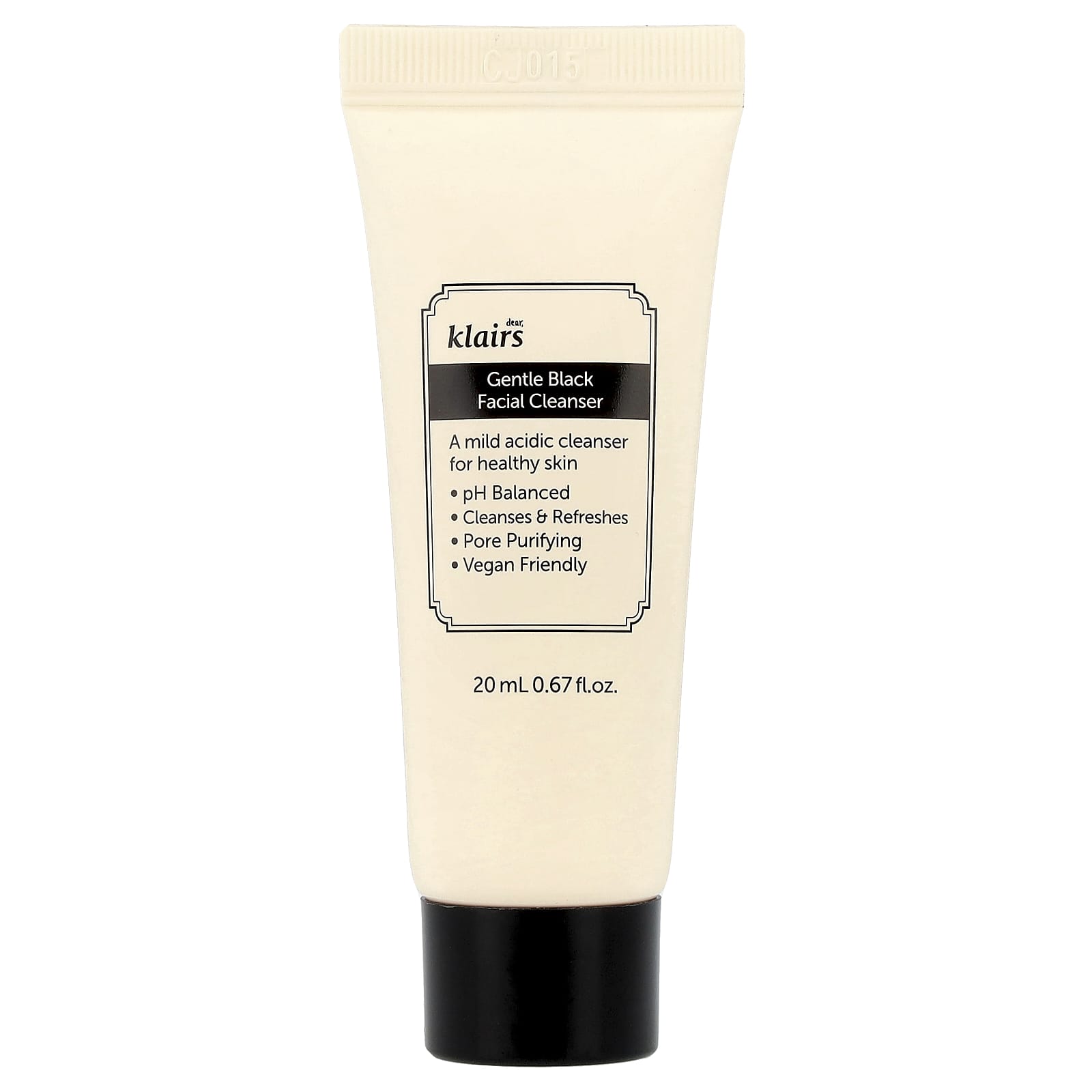 Gentle Black Facial Cleanser by Dear, Klairs - pH Balanced & Vegan Friendly - Image 1