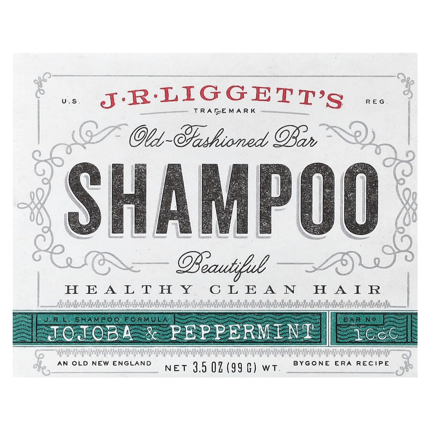 Old Fashioned Jojoba & Peppermint Shampoo Bar, Handmade, Detergent Free - Image 1