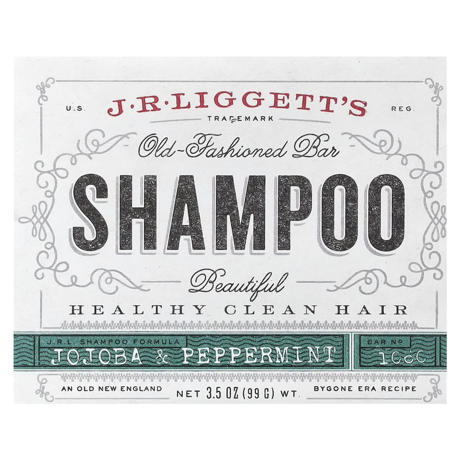 Old Fashioned Jojoba & Peppermint Shampoo Bar, Handmade, Detergent Free - Image 1