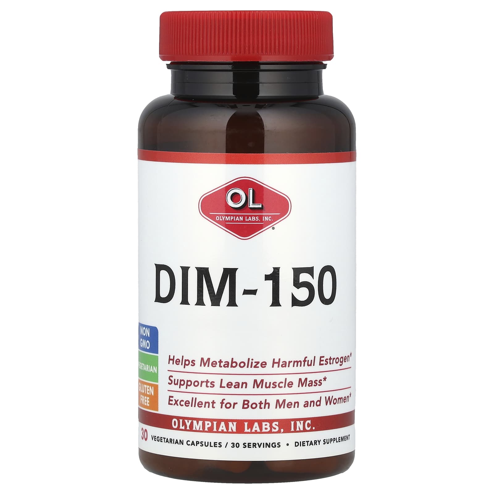 Olympian Labs, DIM-150, 30 Vegetarian Capsules (150 mg per Capsule) - Image 1