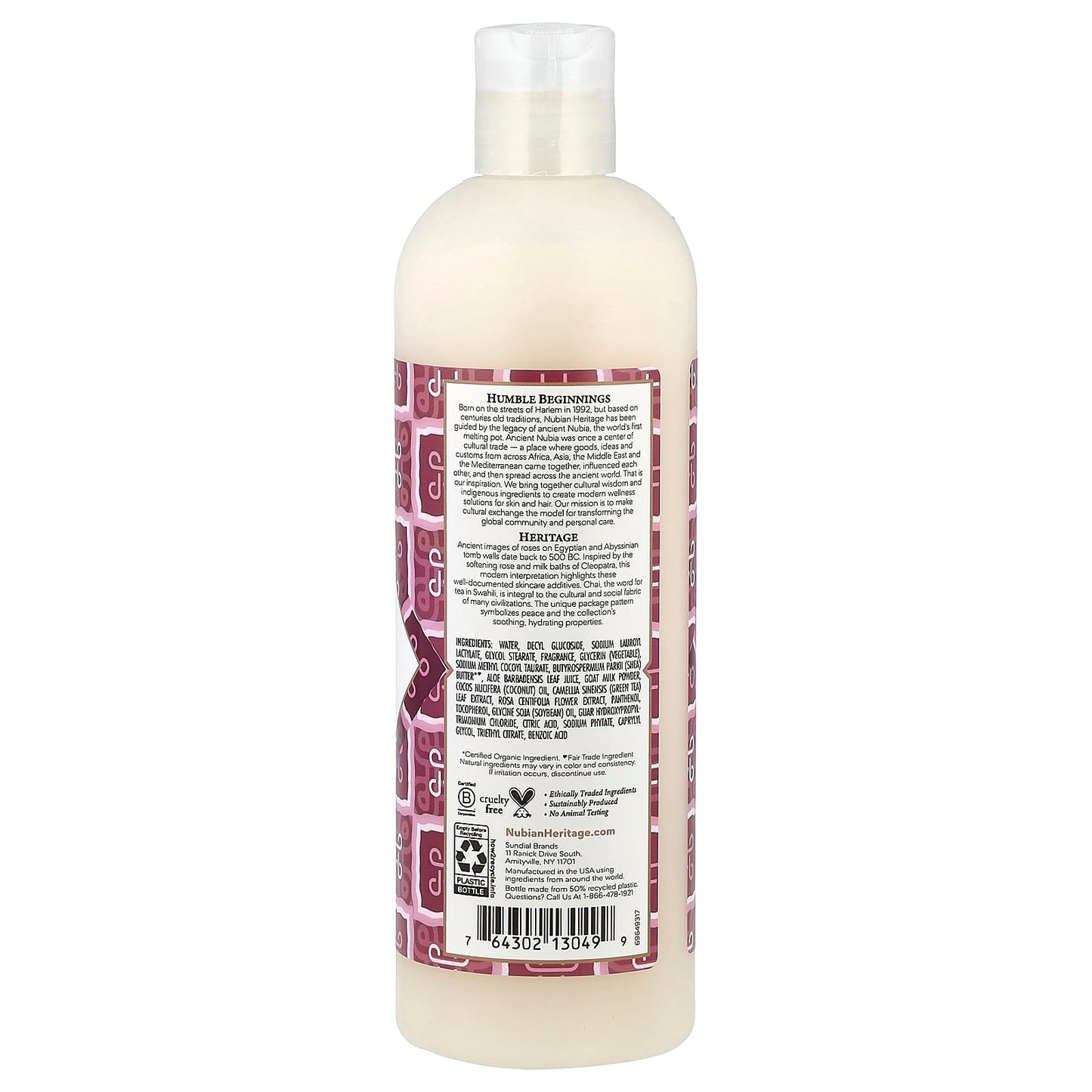 Nubian Heritage, Body Wash, Goat's Milk & Chai, 13 fl oz (384 ml) - Image 2