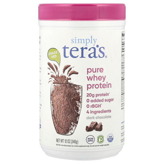 Simply Tera's, Pure Whey Protein, Dark Chocolate, 12 oz (340 g) - Image 1