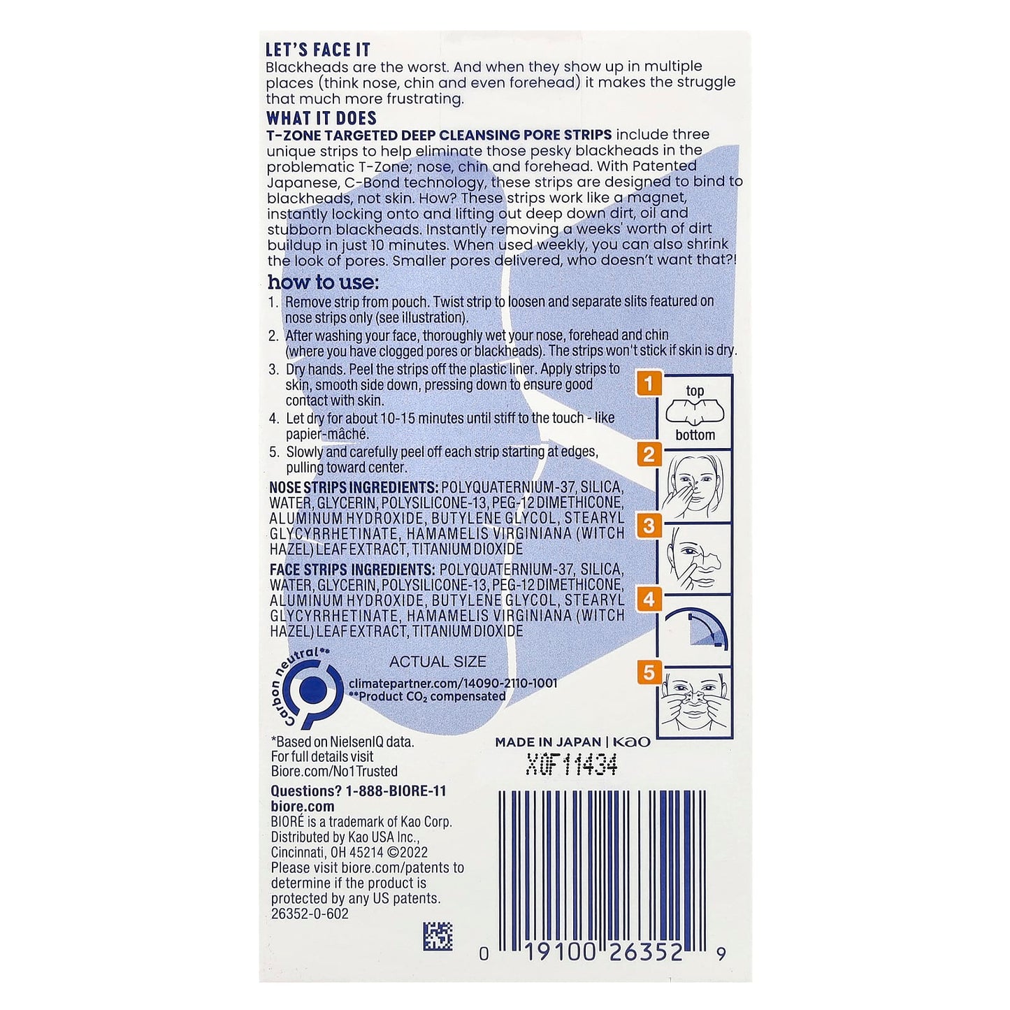 Biore T-Zone Blackhead Remover Pore Strips | 15 Strips - Image 2