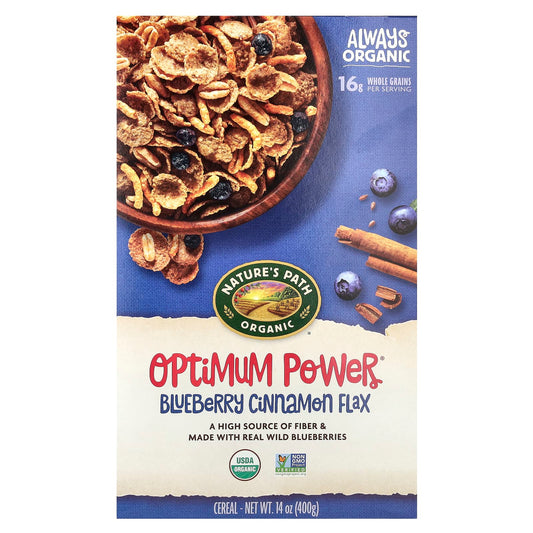 Nature's Path, Organic Optimum Power® Cereal, Blueberry Cinnamon Flax, 14 oz (400 g) - Image 1