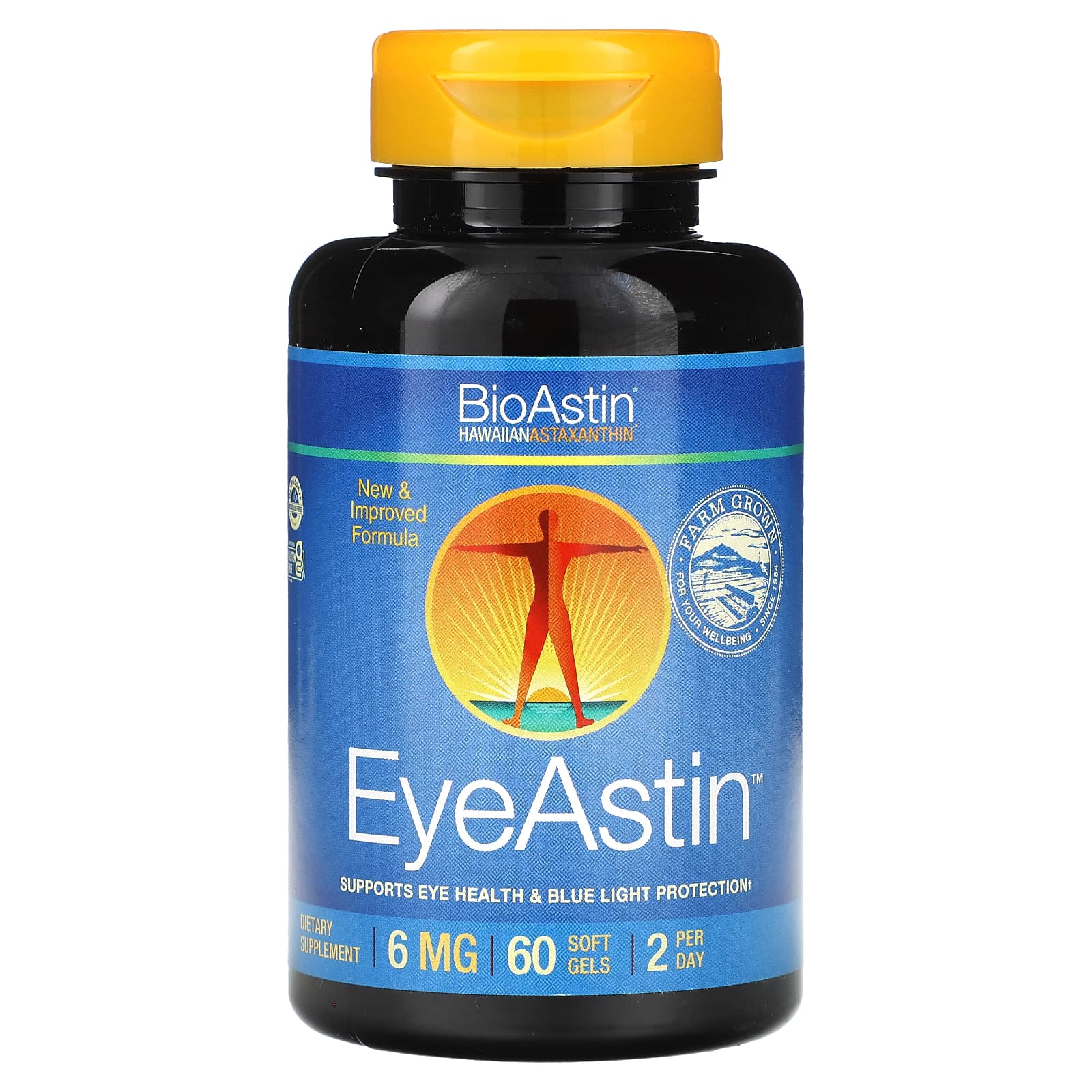Nutrex Hawaii, BioAstin, EyeAstin, Hawaiian Astaxanthin, 60 Softgels - Image 1