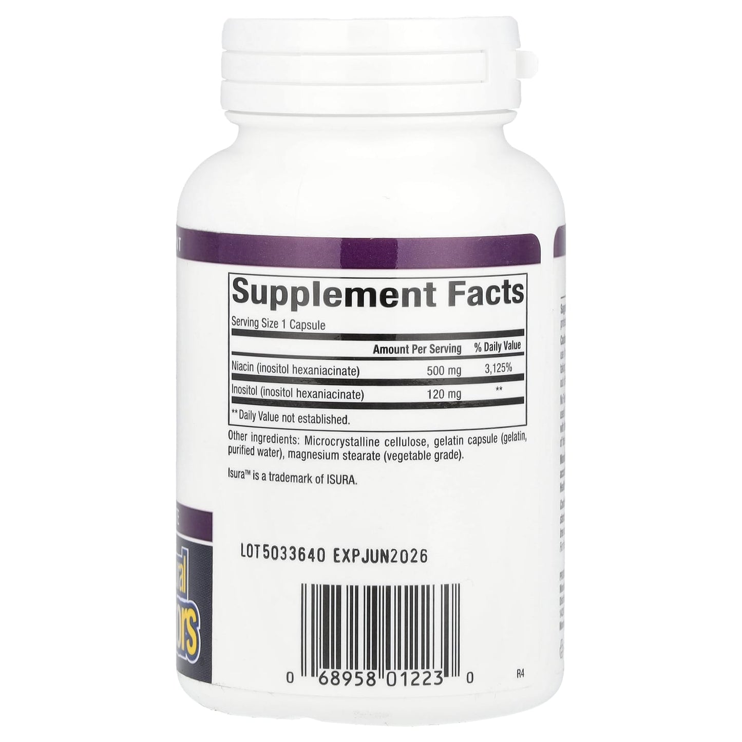 Natural Factors, Niacin, No Flush , 500 mg, 90 Capsules - Image 2