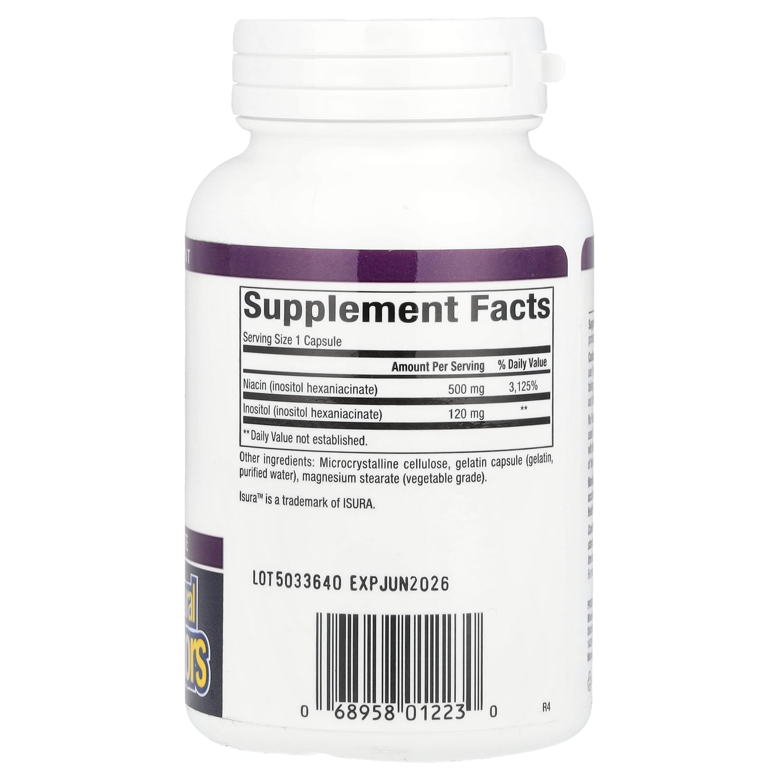 Natural Factors, Niacin, No Flush , 500 mg, 90 Capsules - Image 2